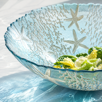 Aulica Sea Blue Glass Serving Bowl – 33 x 33 x 9 cm product view 3