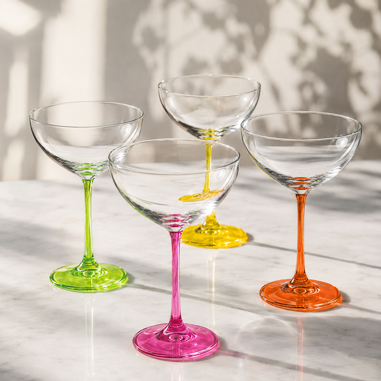 Aulica Neon Stem Cocktail Glasses – Set of 4, 340 ml product view 4