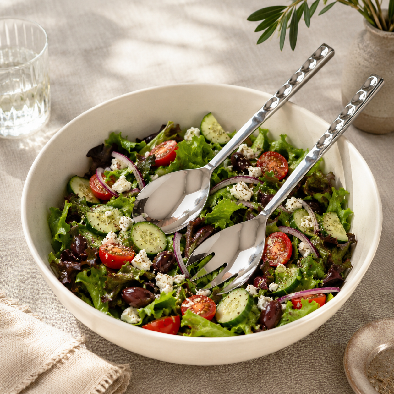 Aulica Silver Salad Servers – 28.5 cm product view 2