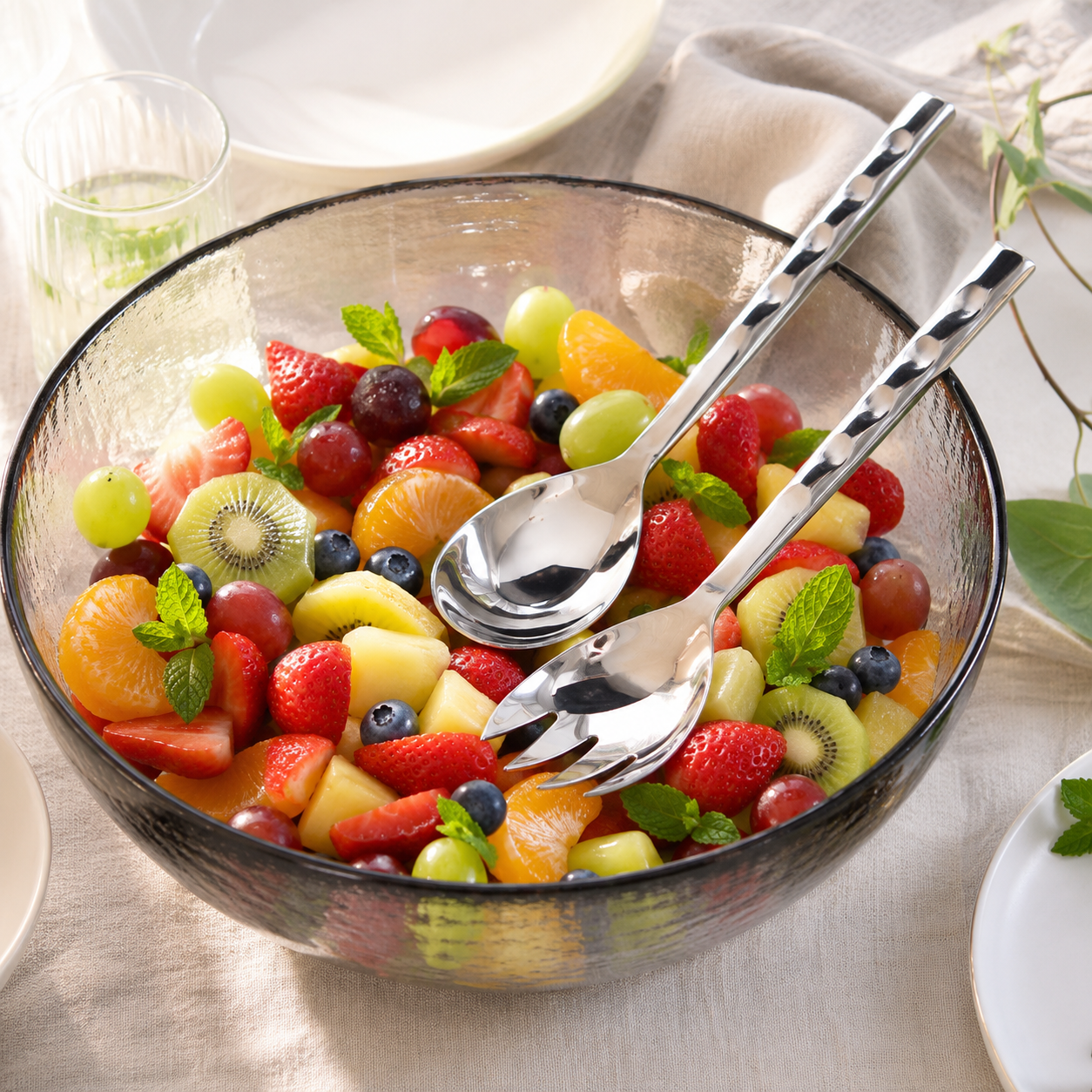 Aulica Silver Salad Servers – 28.5 cm