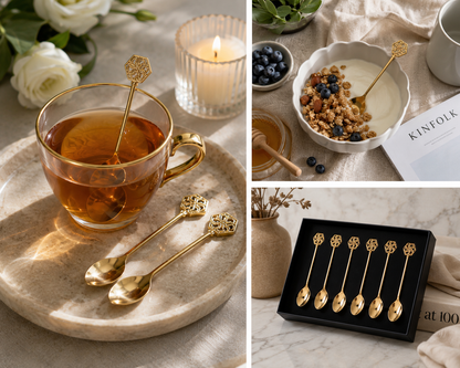 Aulica Gold Ornamental Teaspoons - Set of 6 - product image 3