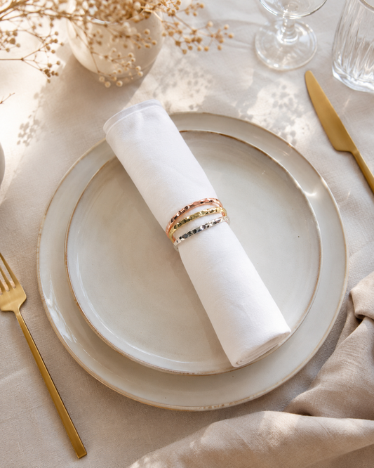 Aulica Multicolour 3-Band Napkin Rings – Set of 4 product view 2