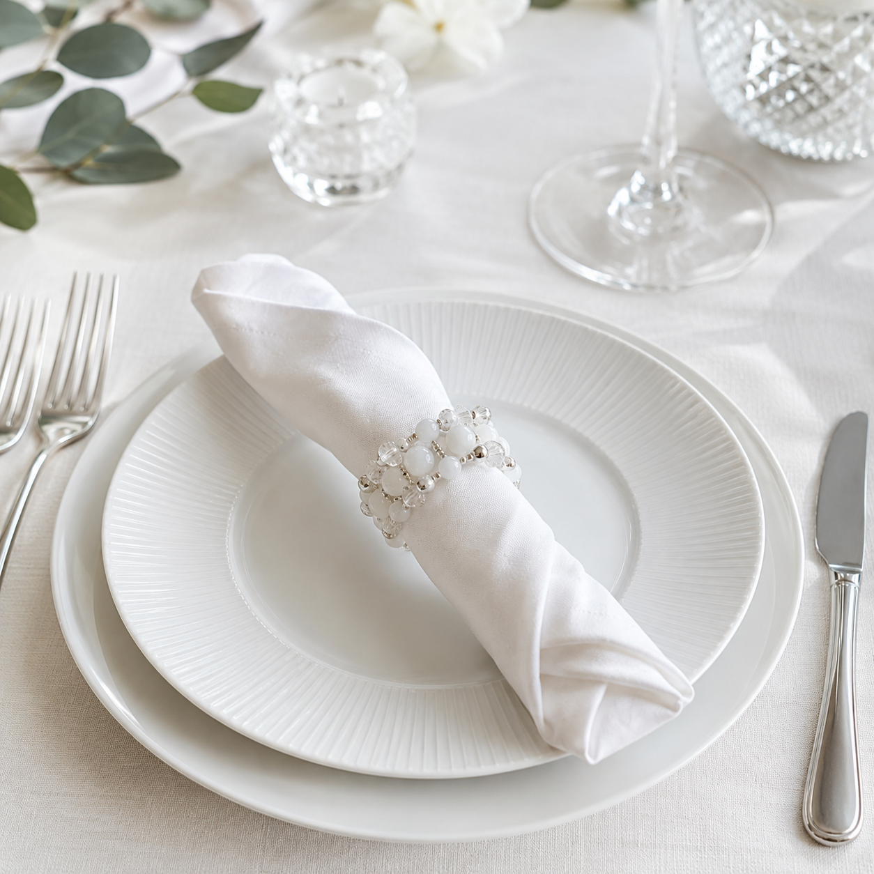 Aulica Silver Bracelet Napkin Rings – Set of 4