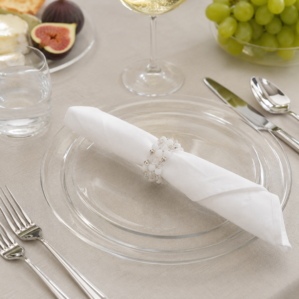 Aulica Silver Bracelet Napkin Rings – Set of 4 product view 3