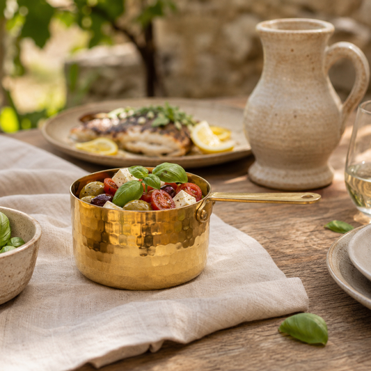 Aulica Mini Gold Serving Saucepan – 9 × 9 × 6 cm