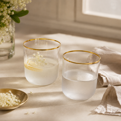 Aulica Nish Gold-Rim Water Glasses – Set of 6 product view 2