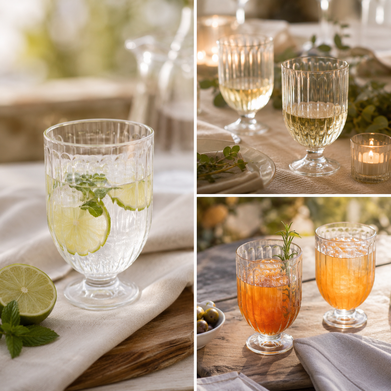 Aulica Clear Stemmed Water Glasses – Set of 6 product view 3