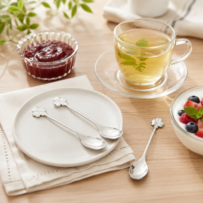 Aulica Silver Clover Teaspoons – Set of 6 product view 3
