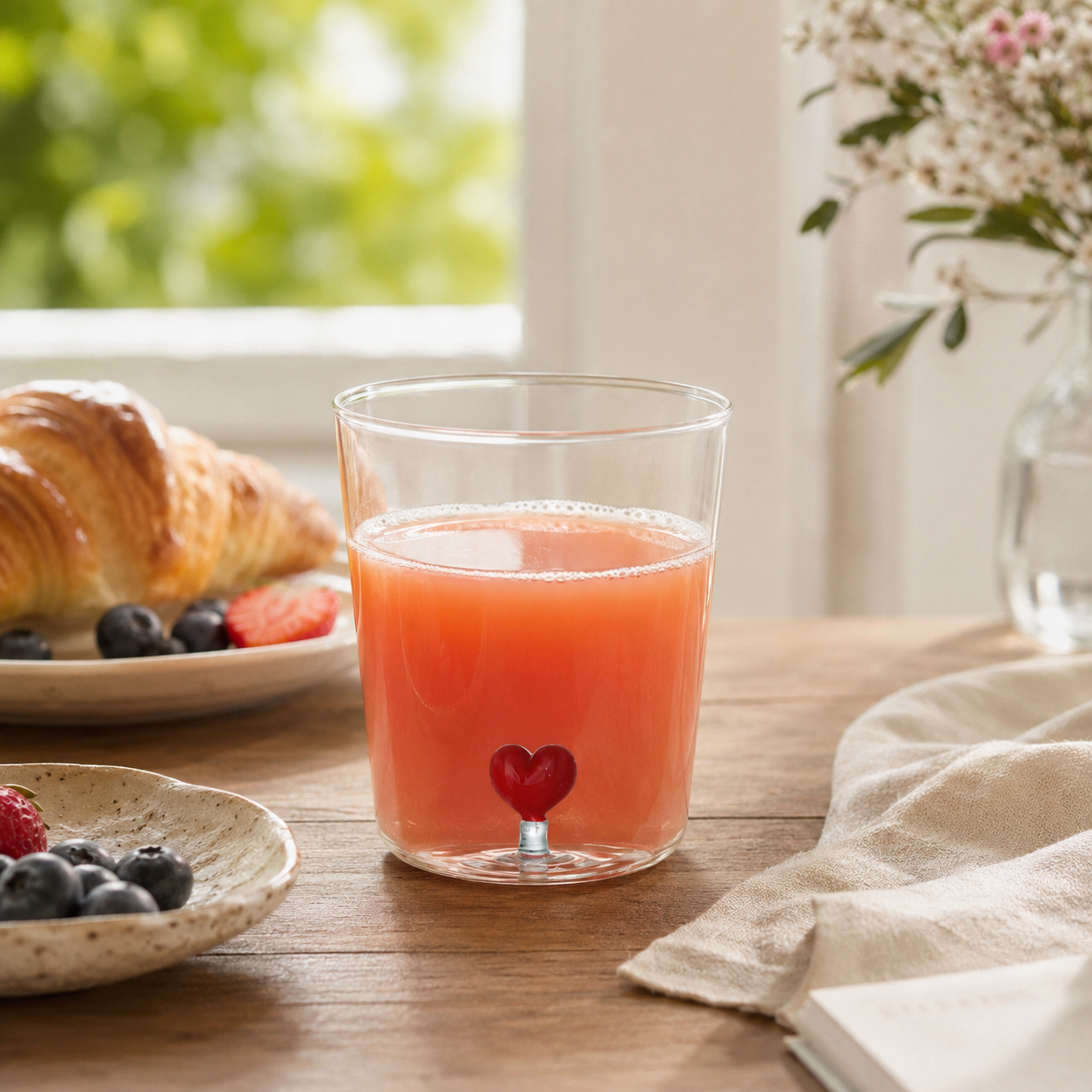 Aulica Heart Water Glasses – Set of 4, 300 ml product view 3