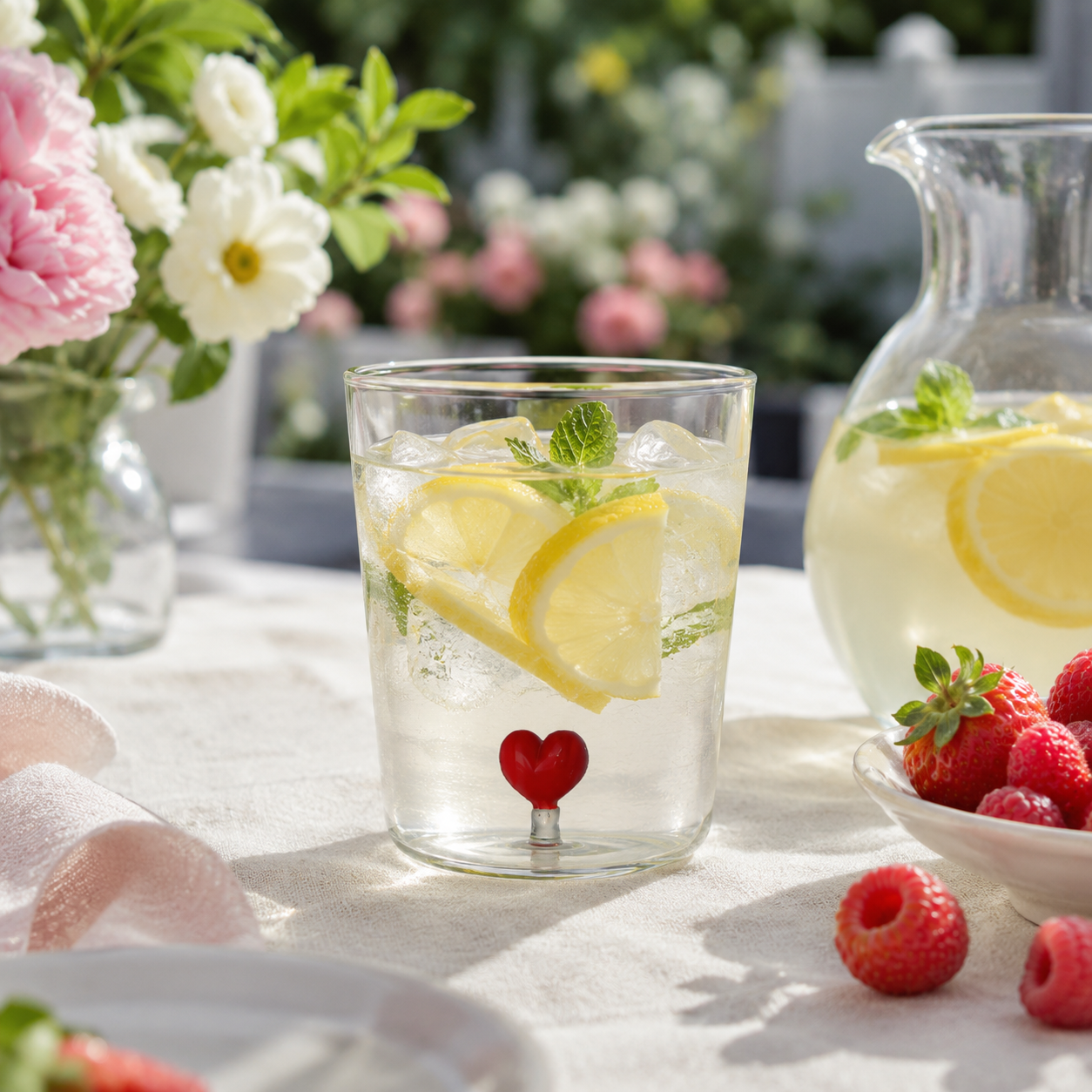 Aulica Heart Water Glasses – Set of 4, 300 ml product view 2