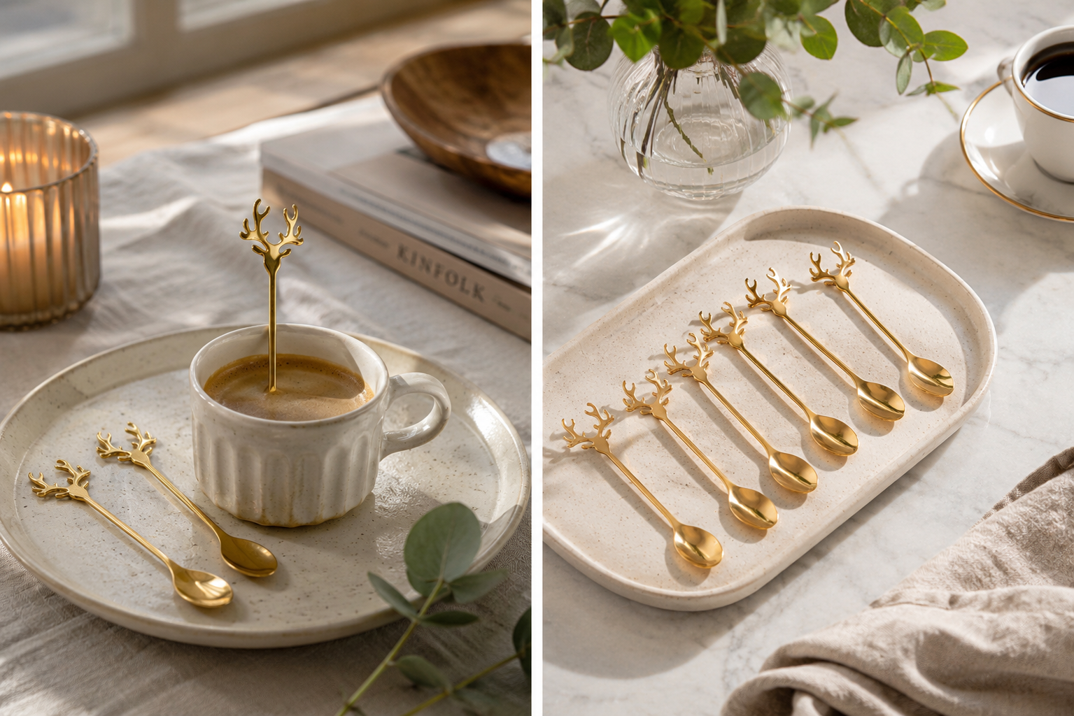 Aulica Gold Stag Teaspoons – Set of 6 product view 4