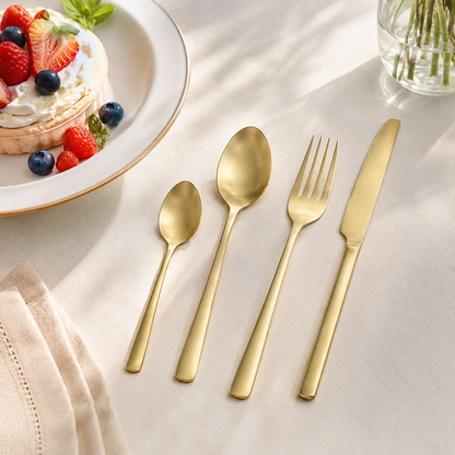Aulica Matte Champagne Cutlery Set – 24 Pieces product view 3