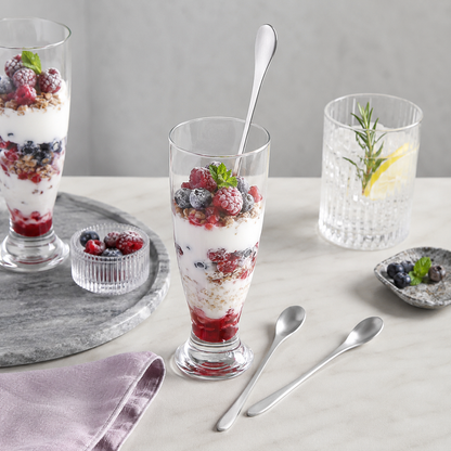 Aulica Silver Long Drink Spoons – Set of 6, 22 cm