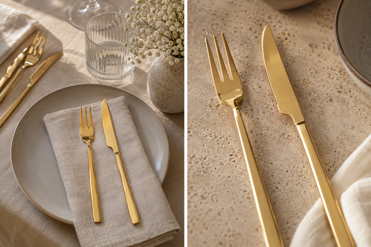 Aulica Gold Fork and Knife Set – 12 Pieces product view 2