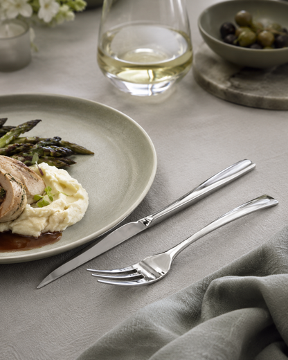 Aulica Silver Fork and Knife Set – 12 Pieces