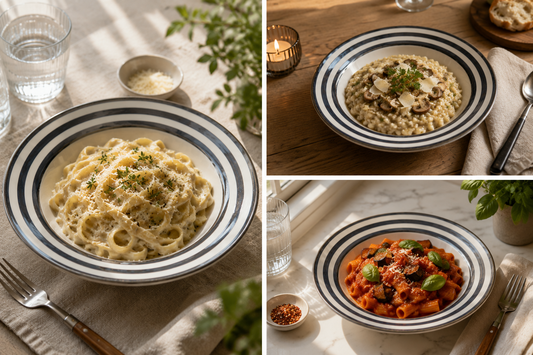 Silver Triple-Rim Deep Plate – 23 cm product view 2