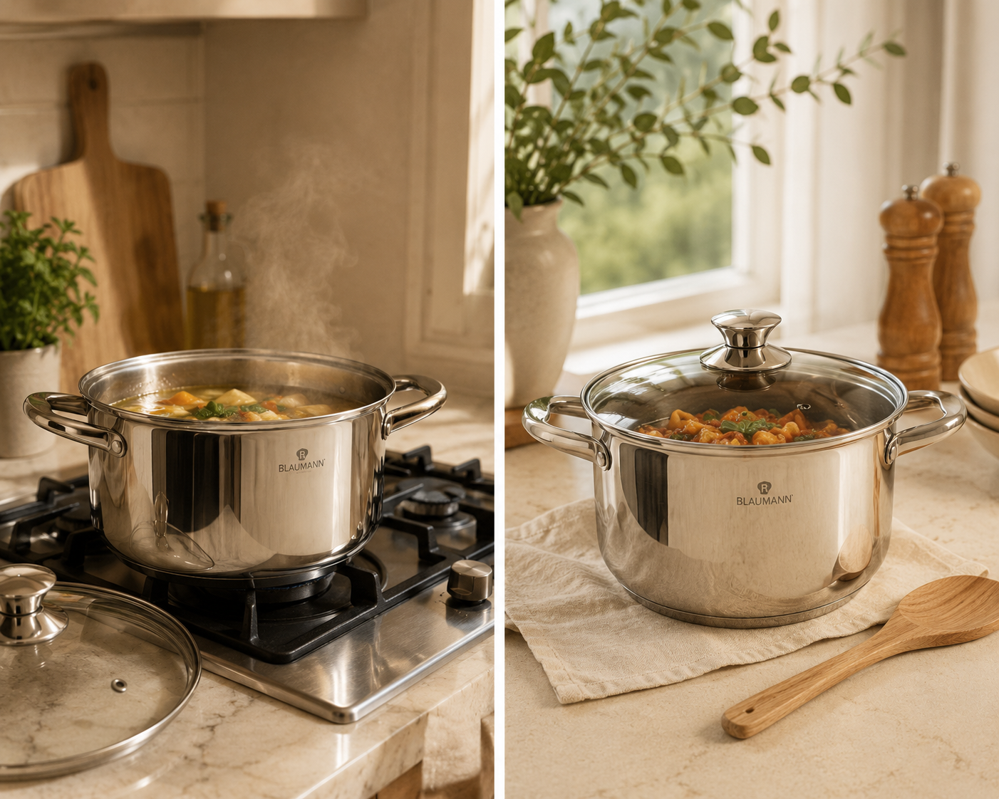 Blaumann Gourmet Line Cookware Set with Lids – 6 Pieces product view 5
