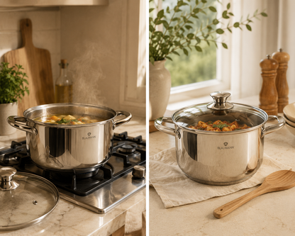 Blaumann Gourmet Line Cookware Set with Lids – 6 Pieces product view 5