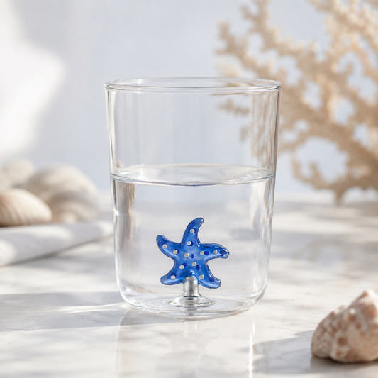 Aulica Starfish Water Glasses – Set of 4, 300 ml