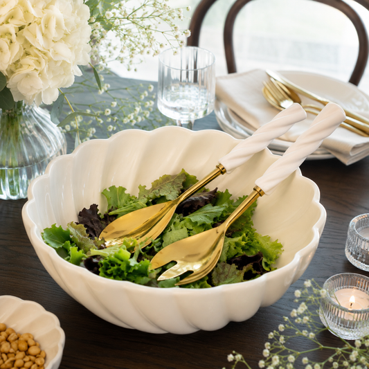 Gold Twisted-Handle Salad Servers – Set of 2 product view 2