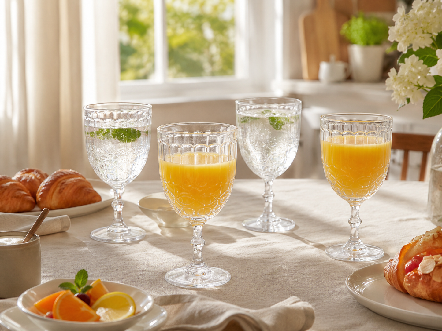Aulica Clear Stemmed Wine Glasses – Set of 6 product view 2