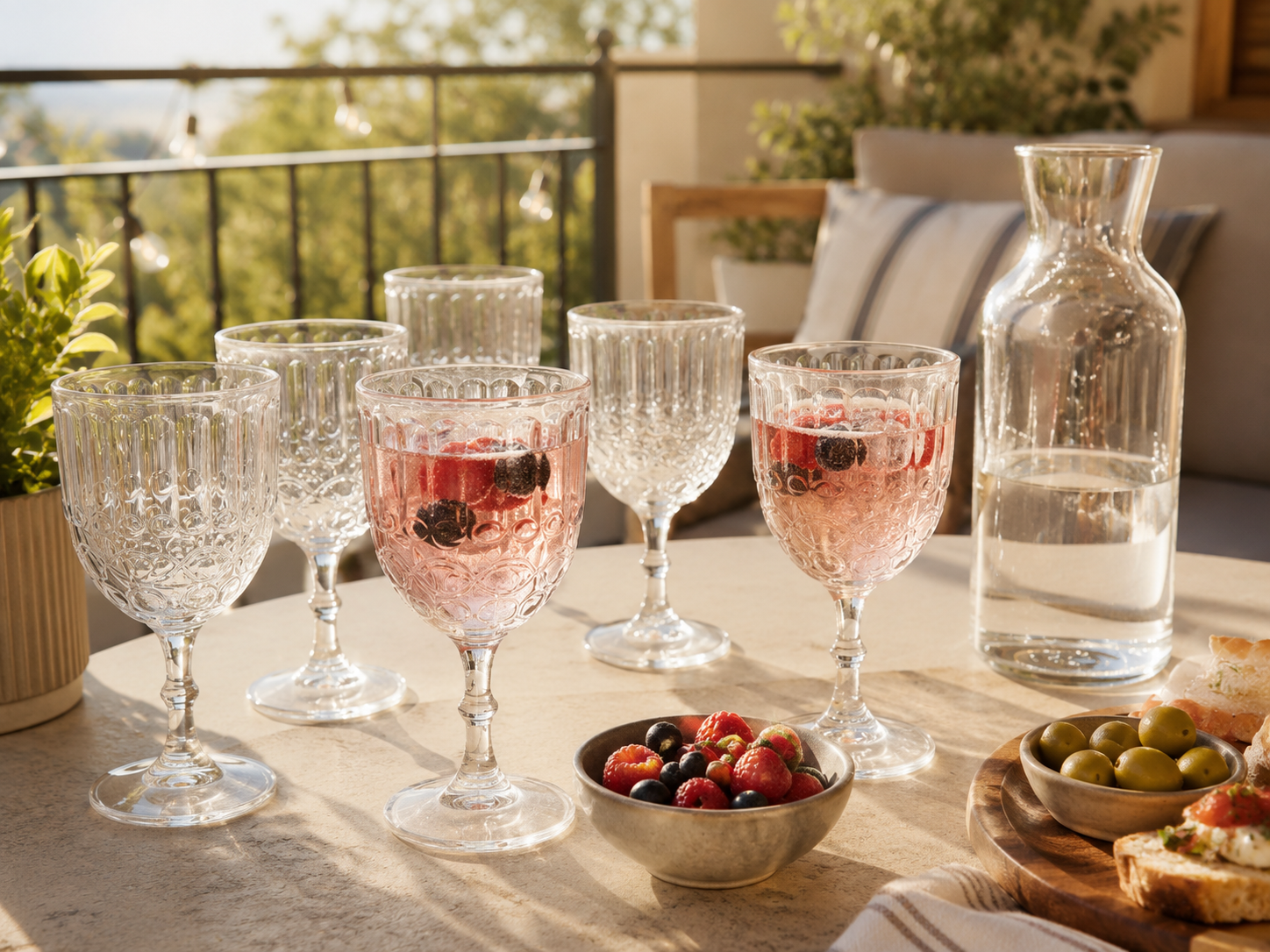 Aulica Clear Stemmed Wine Glasses – Set of 6 product view 3