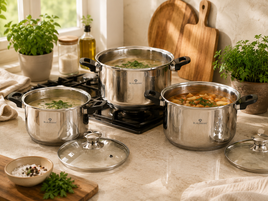 Blaumann Gourmet Line Cookware Set with Lids – 6 Pieces