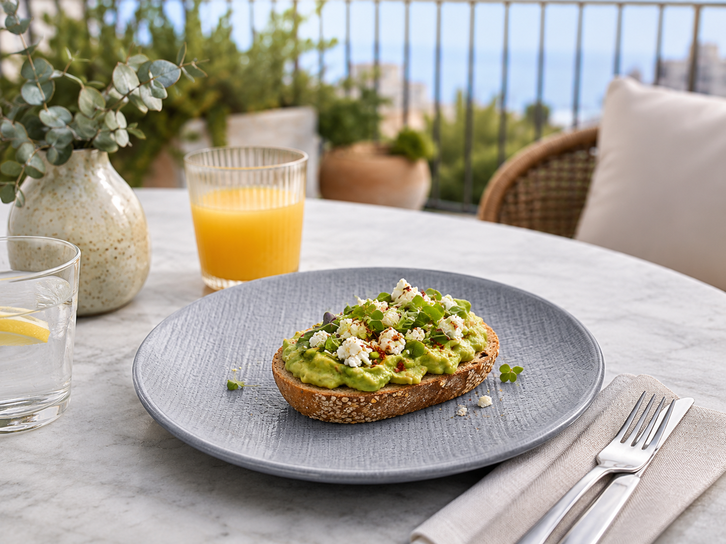 Woven-Texture Gray Breakfast Plates – Set of 6, 21 cm product view 3