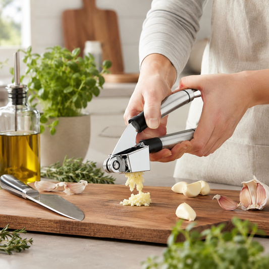 Leifheit ProLine Stainless Steel Garlic Press – 25 cm