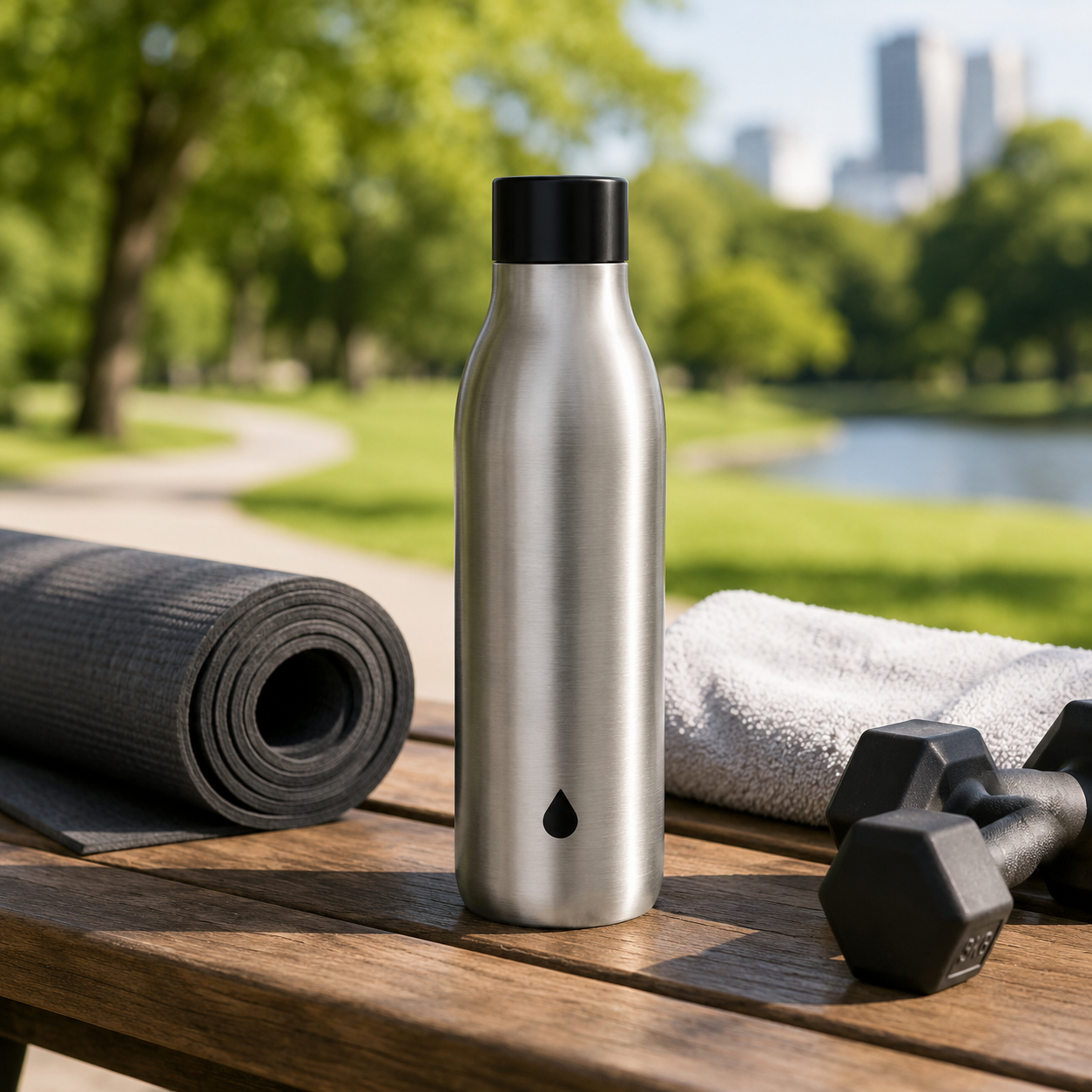 Tefal Bluspin Stainless Steel Bottle – 0.7 L product view 2