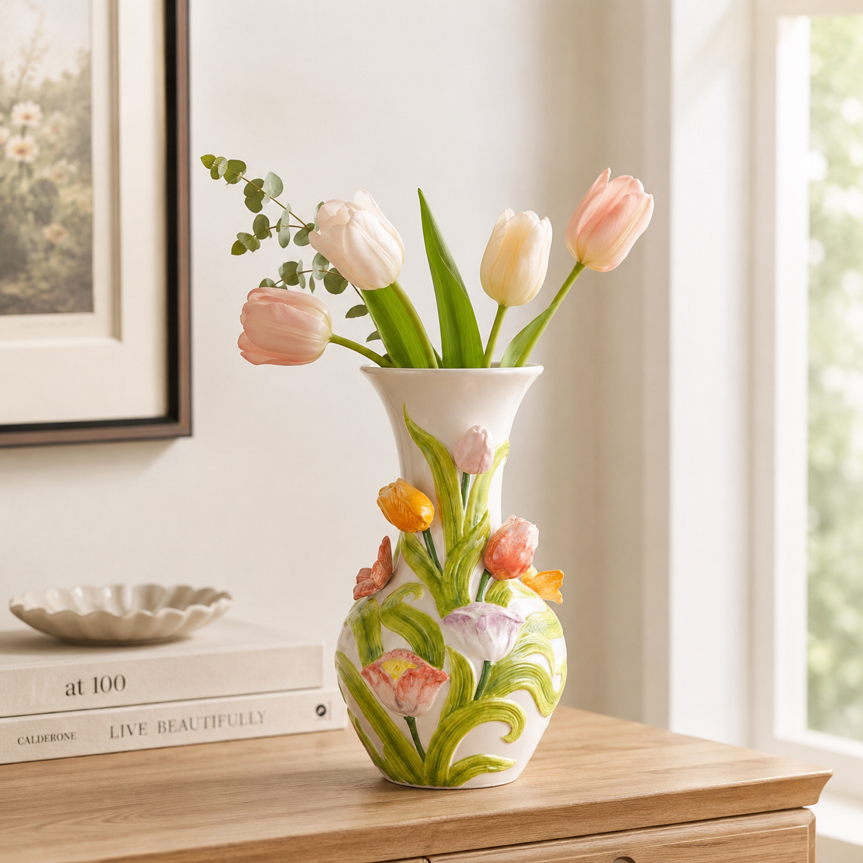 Colorful Tulip Vase – 19 x 33.5 cm