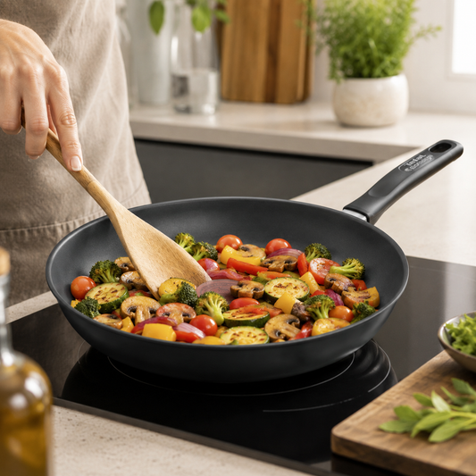 Tefal Change Black Frying Pan – 28 cm front view
