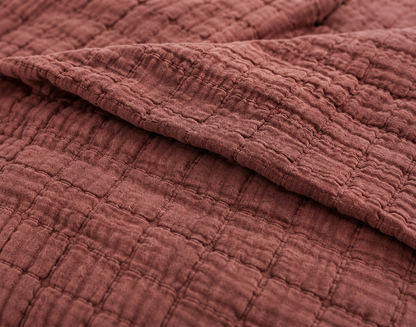 Vivaraise Swami Sienna Cotton Bedspread 180 × 260 detail view