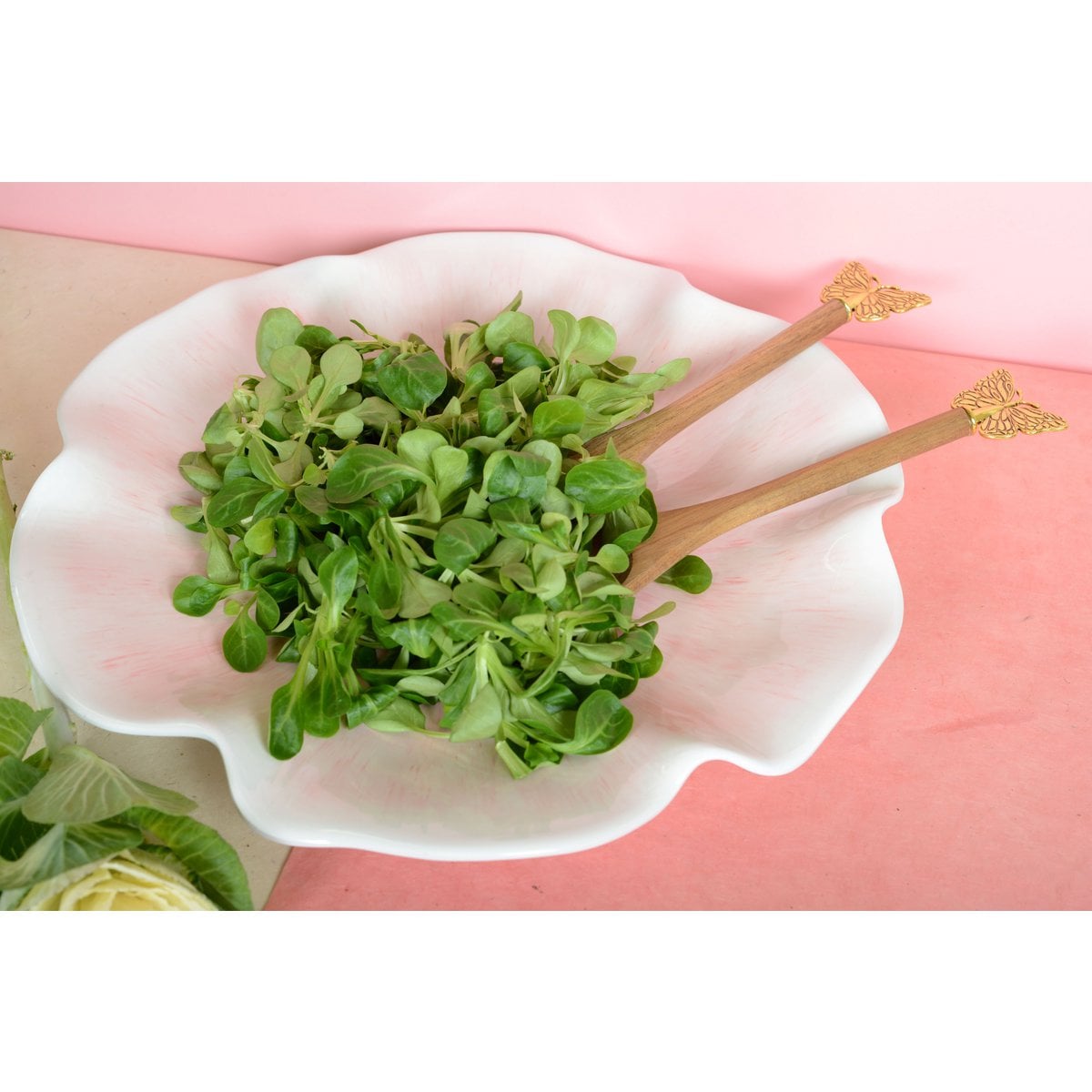 Aulica Gold Butterfly Salad Servers product view 5