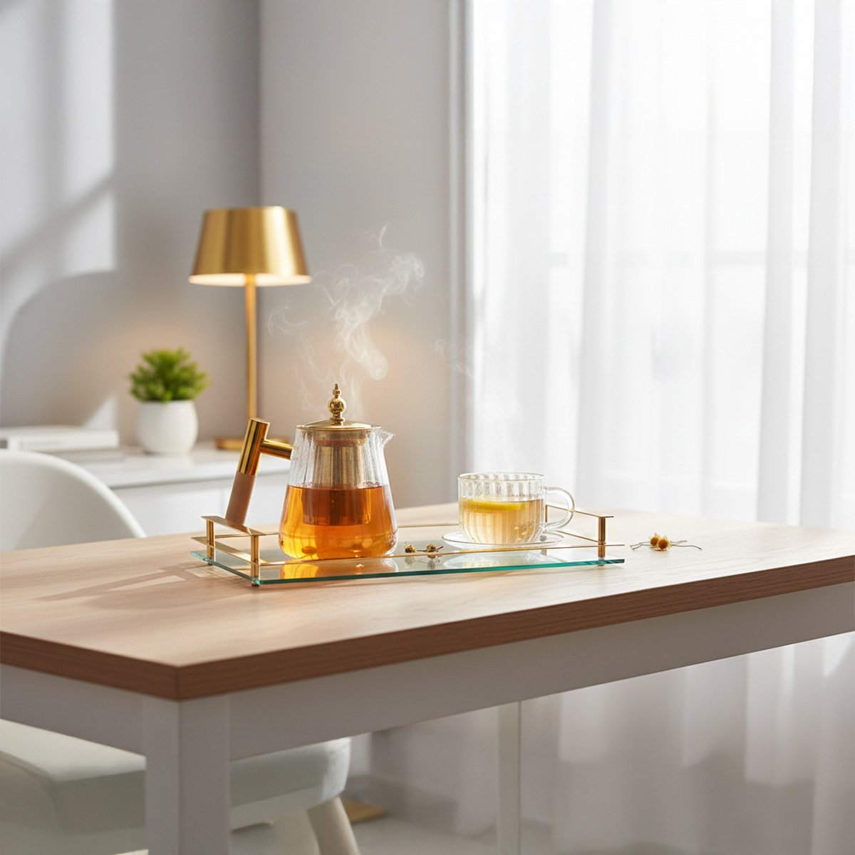 Glass teapot with filter 600ml product view 3