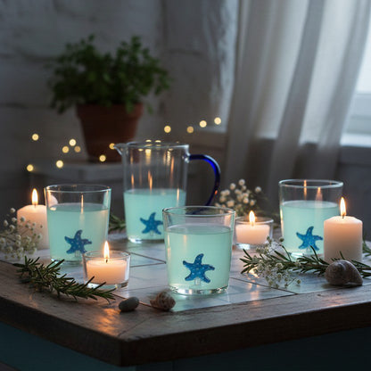 Starfish water glasses 300ml - set of 4 product view 3