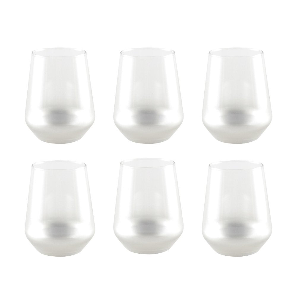Glow Silver Water Glasses Set Of 6