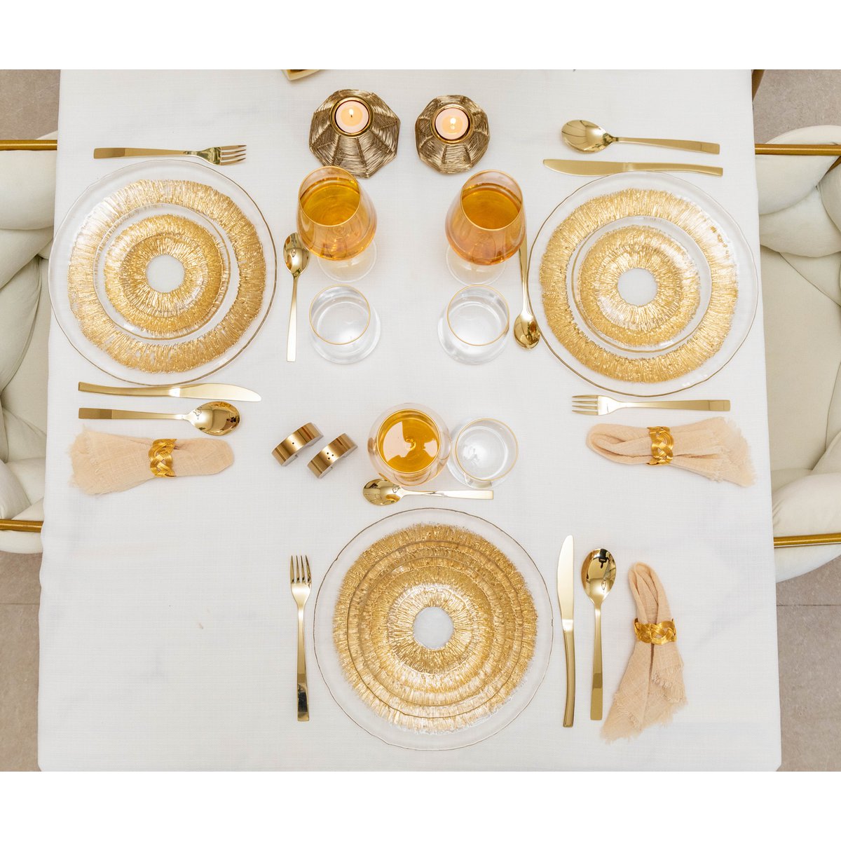 Aulica Brilliant Champagne 24-Piece Cutlery Set product photo