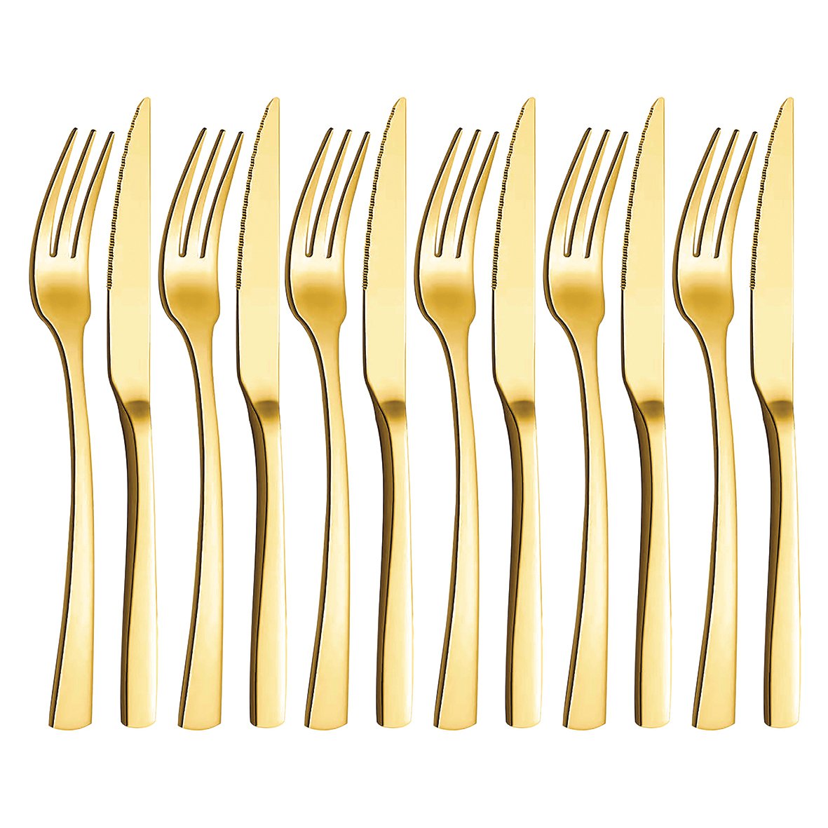 Aulica Gold Fork and Knife Set – 12 Pieces product view 3