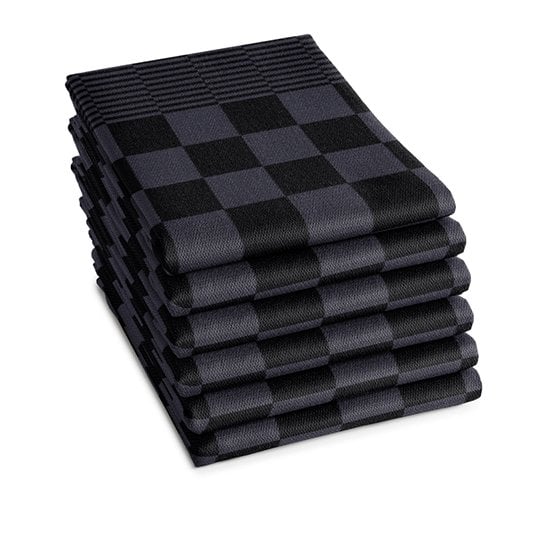 DDDDD Tea towel BBQ 65x65cm anthracite 6 pcs