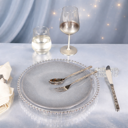 Aulica Hammered Silver Cutlery Set – 24 Pieces product view 4