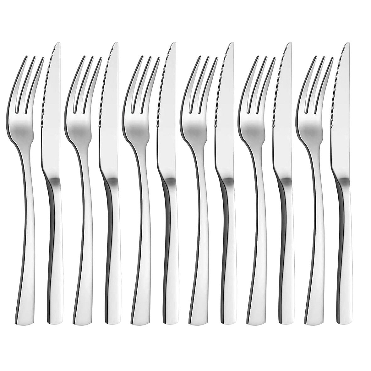 Aulica Silver Fork and Knife Set – 12 Pieces product view 4