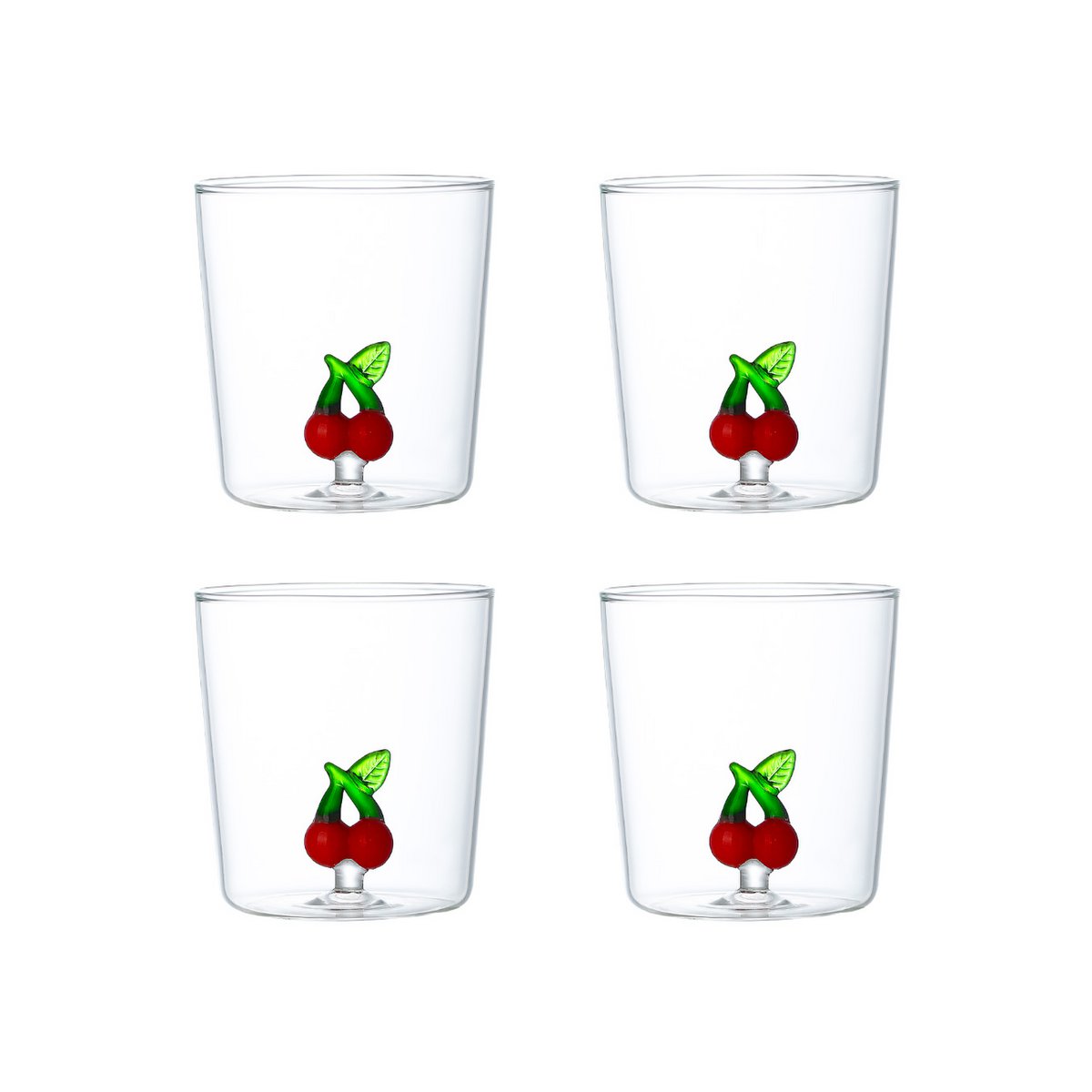 Cherry Water Glasses 300ml Set Of 4