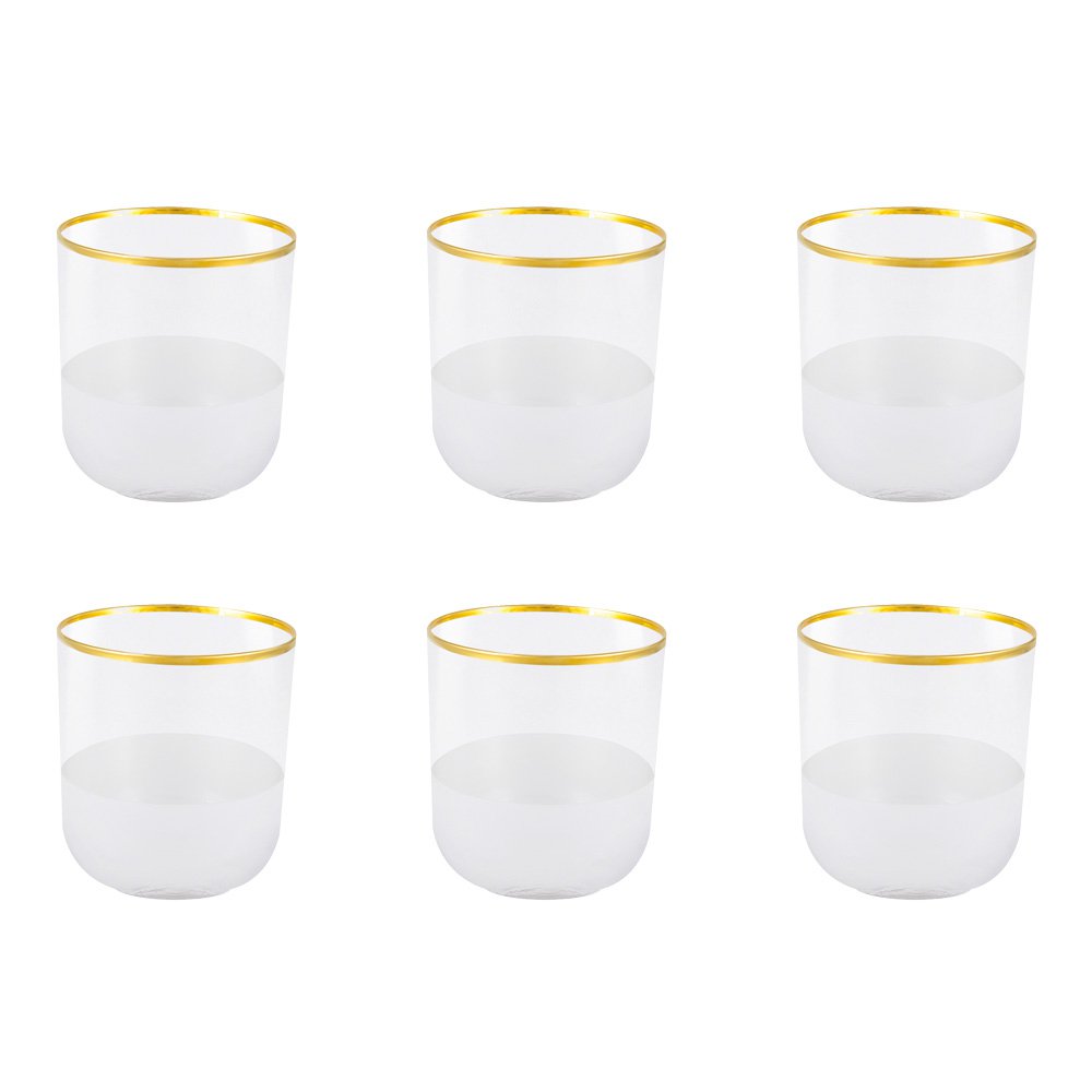 NISH Gilded Water Glasses Lot Of 6