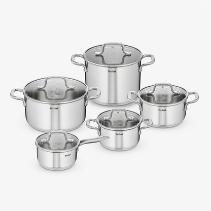 Tefal Virtuoso 5-Piece Stainless Steel Pan Set product image