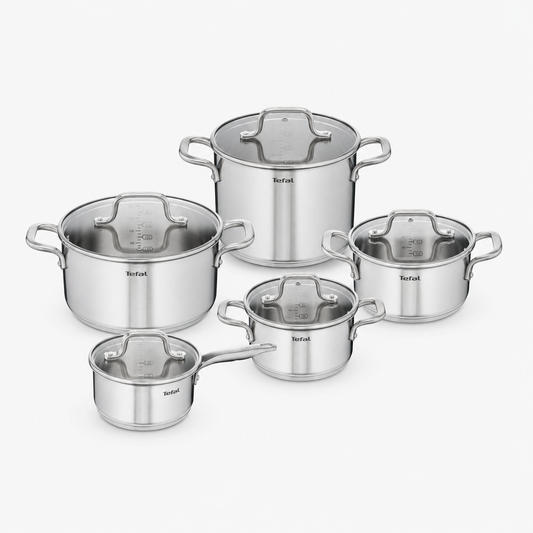 Tefal Virtuoso 5-Piece Stainless Steel Pan Set product image